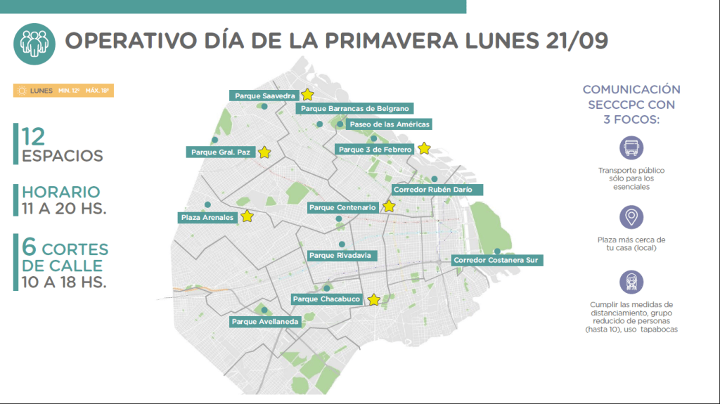 Día de la Primavera: La Ciudad despliega un fuerte operativo de&nbsp;cuidado