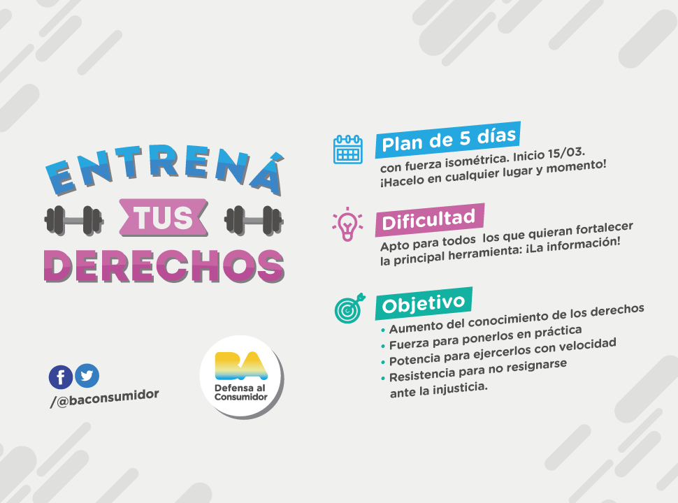 Defensa al Consumidor lanza la campaña “Entrená tus&nbsp;derechos”