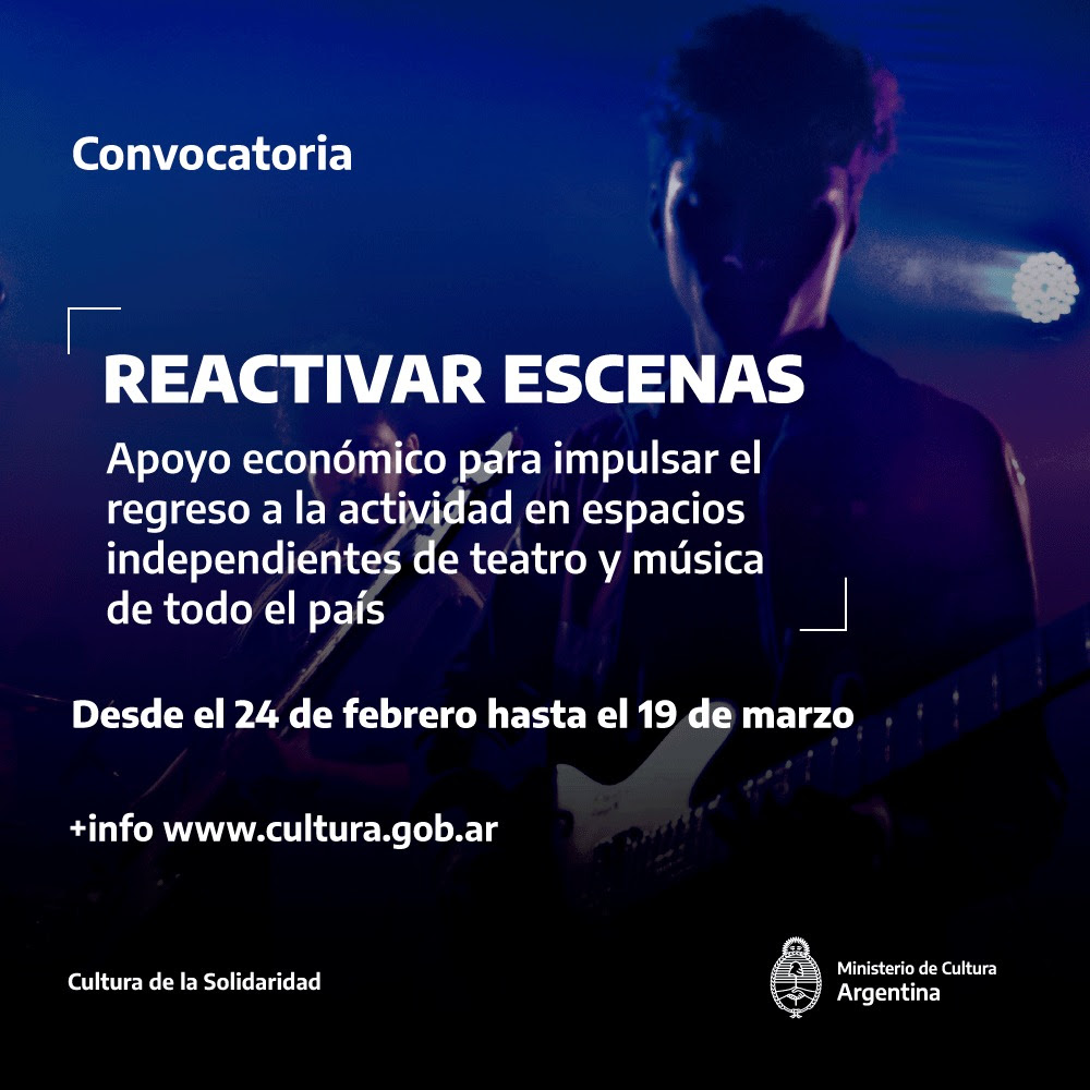 El Ministerio de Cultura lanza “Reactivar&nbsp;Escenas”