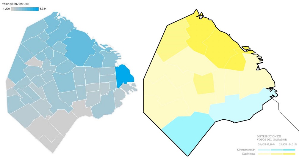 Mapa inmobiliario porteño, un calco del resultado de las&nbsp;PASO