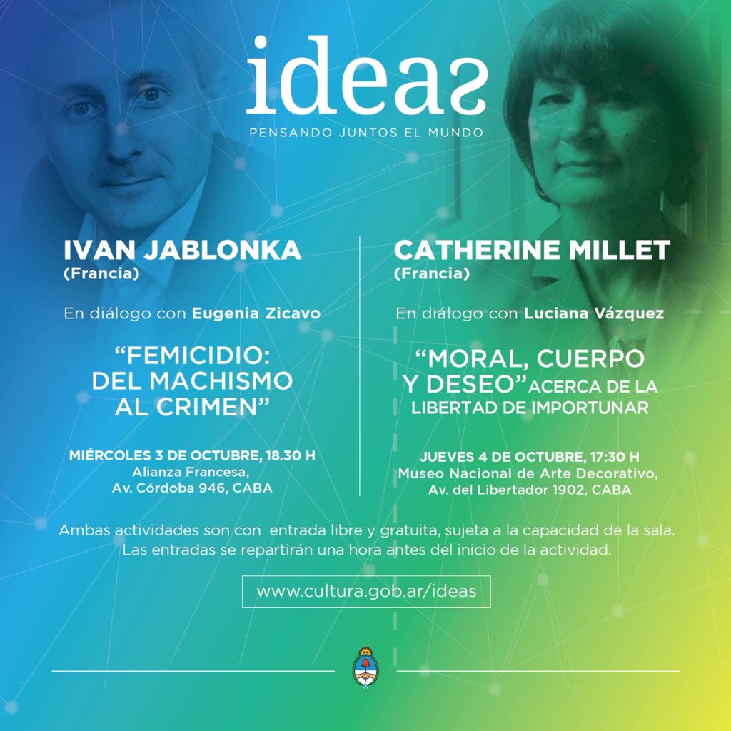 Dos charlas para pensar el mundo, el machismo, el deseo y la&nbsp;moral