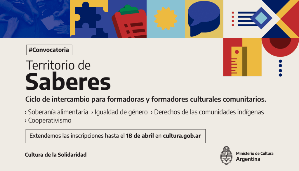 Territorio de Saberes: Se extiende la&nbsp;inscripción