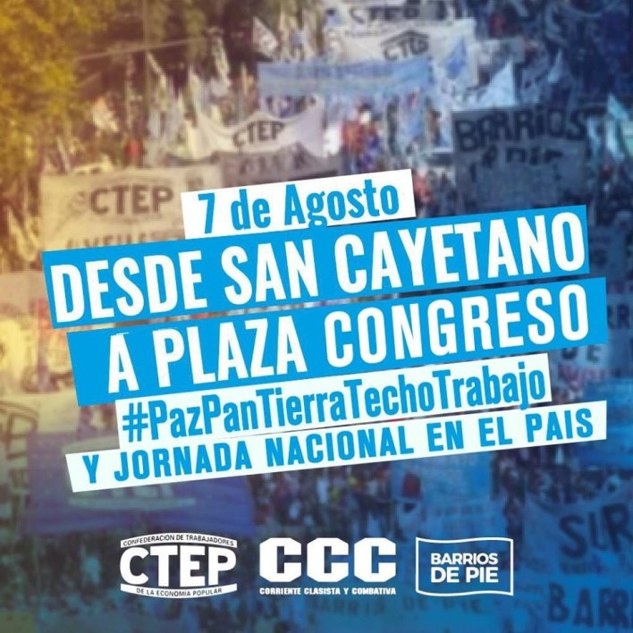 San cayetano y #PazPanTierraTechoTrabajo