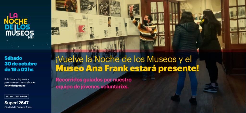 Museo de Ana Frank participará de la Noche de los Museos&nbsp;2021