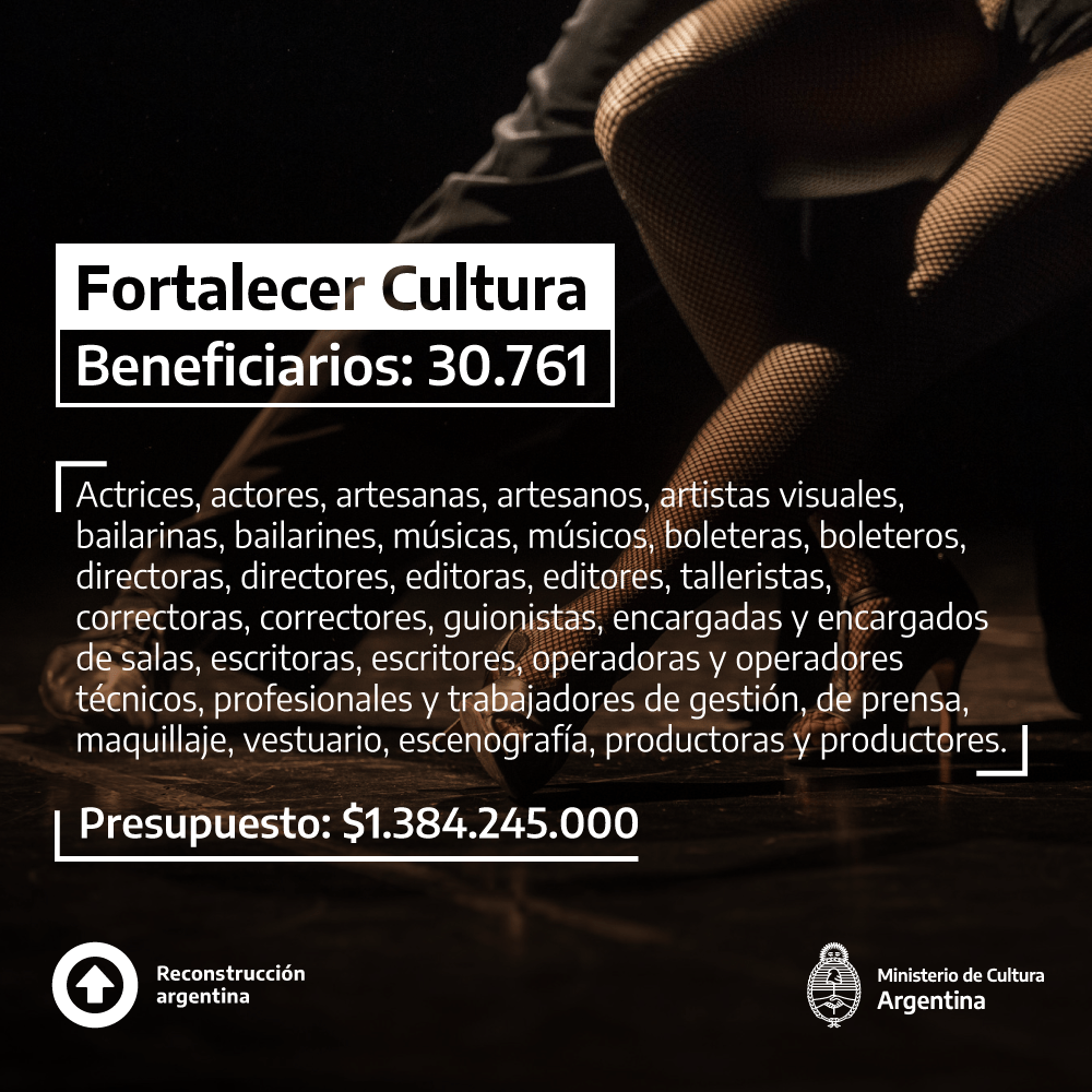 Se conocieron los beneficiarios y beneficiarias de Fortalecer Cultura