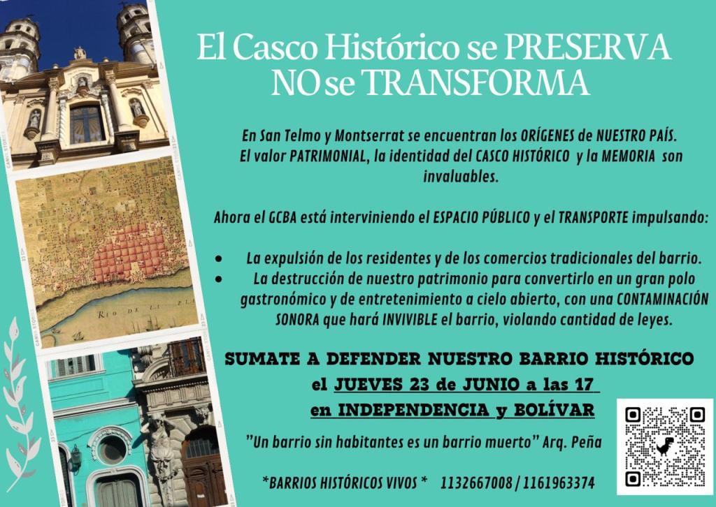 Vecinos de San Telmo y Montserrat rechazan el Plan de&nbsp;Renovación