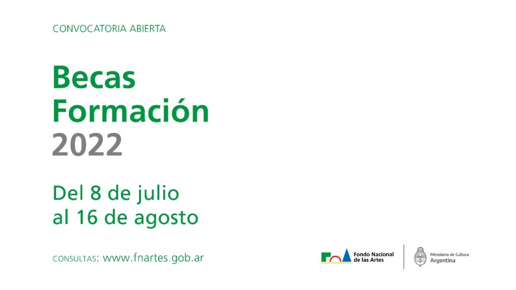 El Fondo Nacional de las Artes abre la convocatoria a las Becas Formación&nbsp;2022