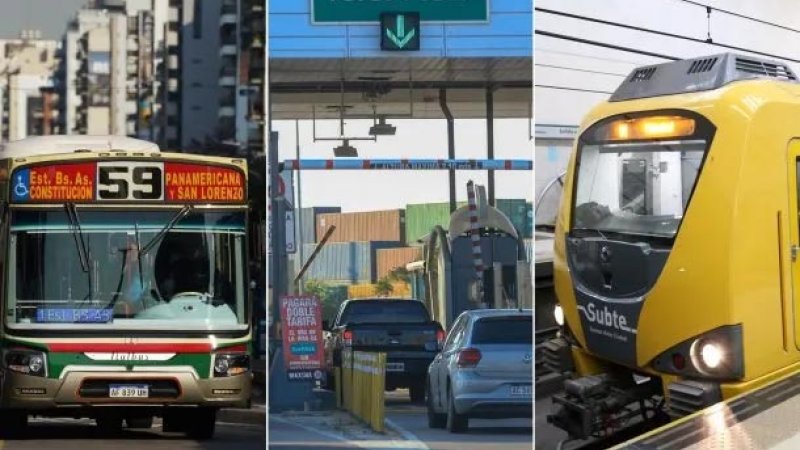 A partir de este domingo, aumentan el subte, los colectivos y los&nbsp;peajes