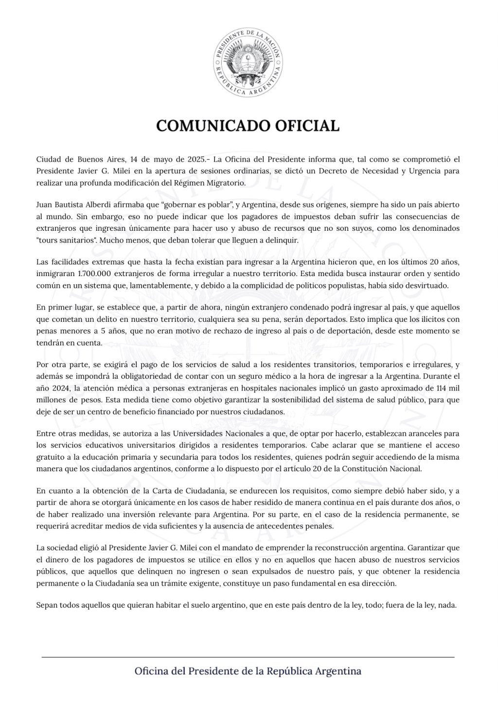 El Gobierno endurece la política migratoria: deportaciones, más requisitos para la ciudadanía y cobro de servicios de&nbsp;salud