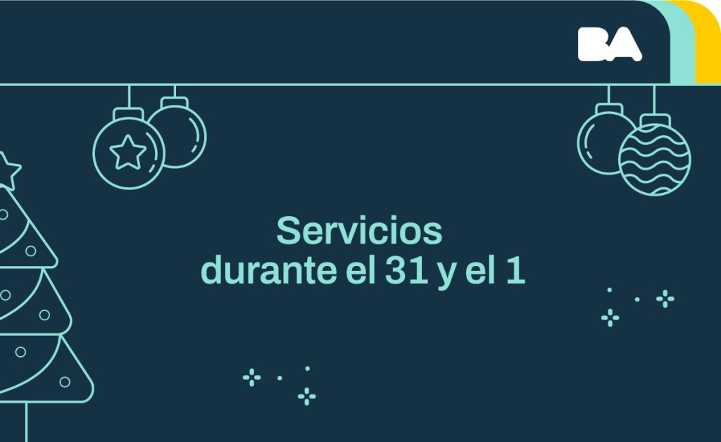Cronograma de servicios públicos para Año&nbsp;Nuevo